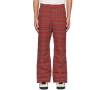 Red Puffer Down Trousers