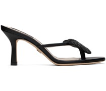 Black Butterfly Thong Sandals