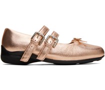 Pink Buckle Ballerina Flats