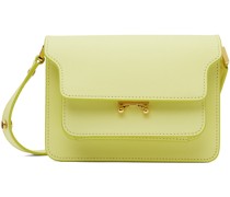 Yellow Saffiano Leather Mini Trunk Bag