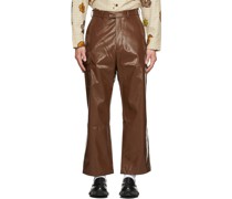 Brown PVC Jax Cargo Trousers