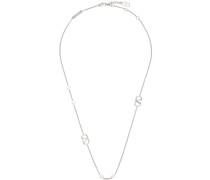 Silver VLogo Signature Pearl Necklace