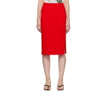 Red Moni Midi Skirt
