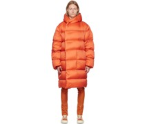 Orange Hooded Liner Down Coat
