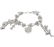 Silver Charm Barb Bracelet