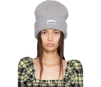 Gray Recycled Wool Beanie