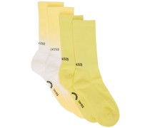 Two-Pack Yellow Cotton Socks