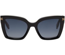 Black Icon Edge Oversized Square Sunglasses