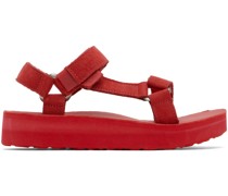 Red Midform Universal Leather Sandals