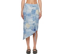 Blue Anja Midi Skirt