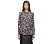 Black & Off-White Catchell Printed Shirt