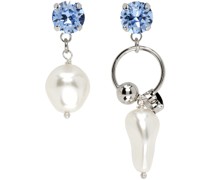 Silver & Blue Stan Clip-On Earrings
