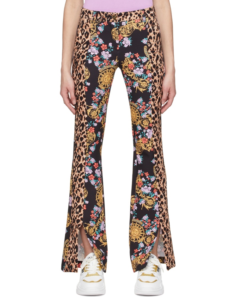 Versace Jeans Damen Black Polyester Trousers