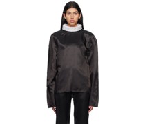 Black Hook-Eye Turtleneck