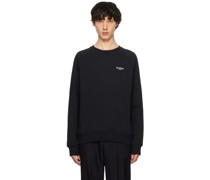 Black Flocked Sweatshirt