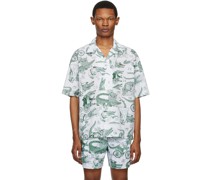 Green & White Netflix Edition Printed Shirt