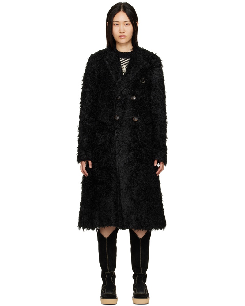 Andersson Bell Damen Black Naomi Fur Long Coat