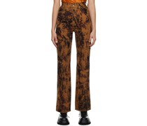 Orange & Brown Regular-Fit 1990 Jeans