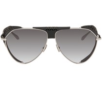 Silver & Black Pilot Sunglasses