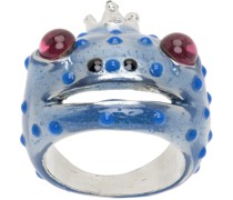 Blue Dots Frog Prince Ring