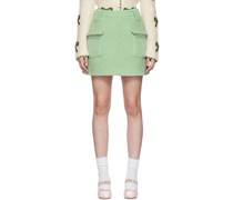 Green Rose Miniskirt