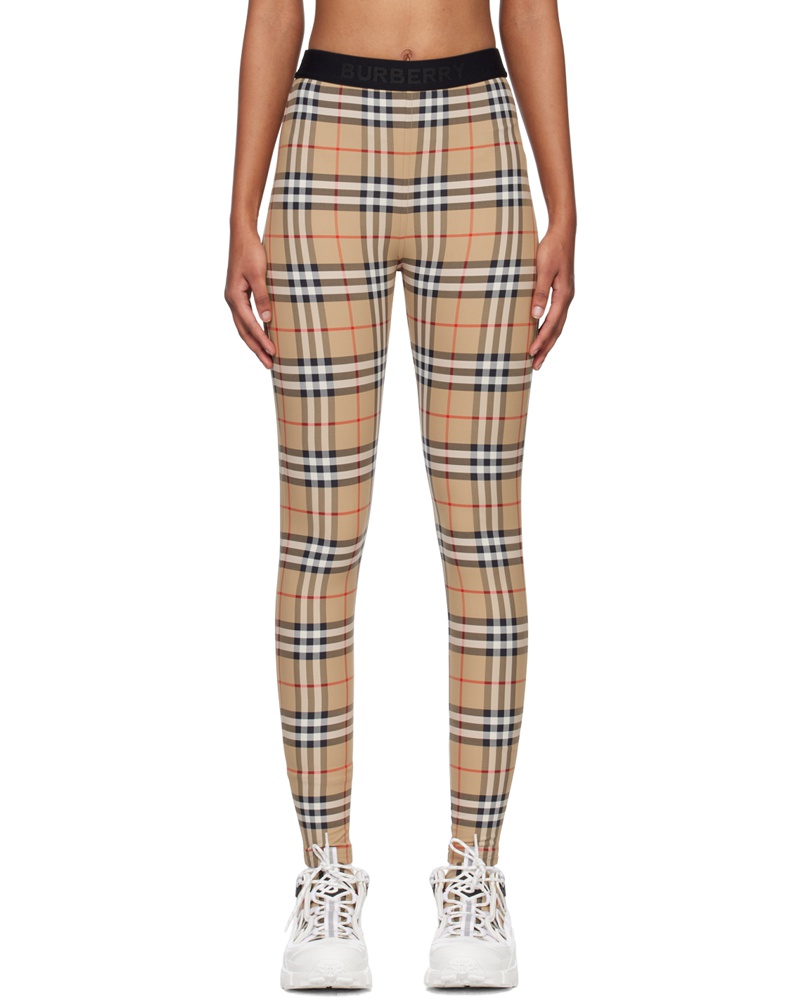 Burberry Damen Beige Vintage Check Leggings