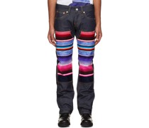 Blue Levi's Edition Bootcut Patchwork Jeans