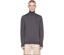 Gray Roll Neck Turtleneck