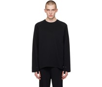 Black Raglan Sleeve Sweatshirt