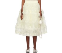 Off-White Layered Cake Midi Skirt