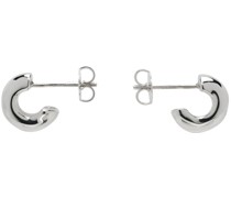 Silver Mini Dahlia Huggies Earrings