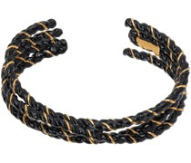 Gold & Black Laces Bracelet
