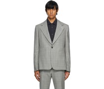 Grey Check Classic Tailoring Blazer