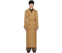 Tan Double-Breasted Trench Coat