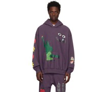 Purple Printed Hoodie