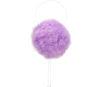 Purple Feather Hoop Bag
