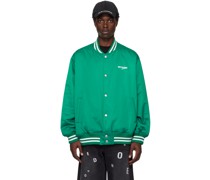 Green Bomber Oversized Jacket