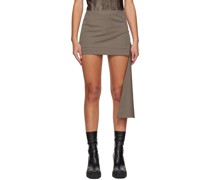 Gray Asymmetric Miniskirt