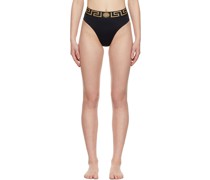 Black Medusa Band High Waist Bikini Bottom