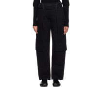 Black Low Pocket Trousers