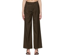 Brown Polyester Trousers
