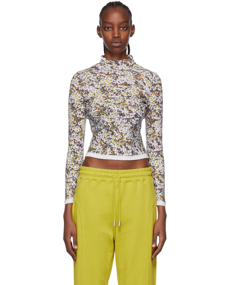 Eckhaus Latta Damen Off-White Cotton Turtleneck