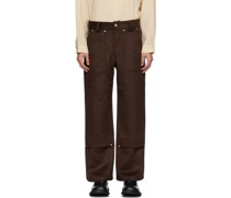 Brown Paneled Trousers