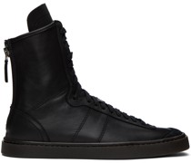 Black Linoleum Boxing Sneakers