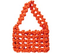 Orange Knot Armpit Tote