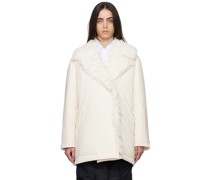 SSENSE Exclusive Off-White Shearling Down Jacket