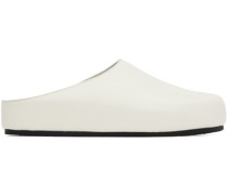 White Wearing Clogs