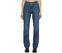 Blue High-Rise Denim Jeans