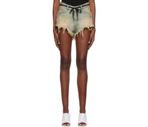 Blue Frayed Shorts