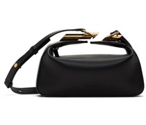 Black Haute Sequence Leather Clutch Bag